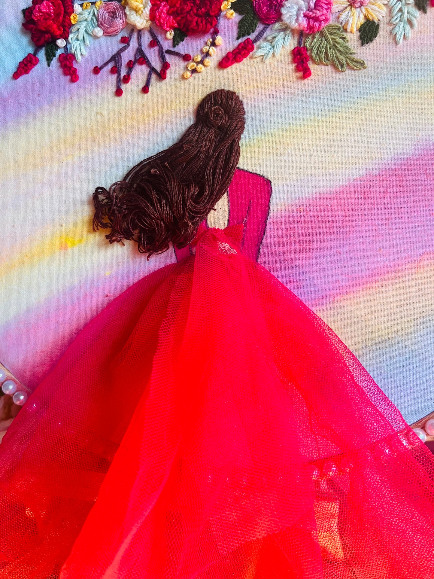 The Glow Girl-Embroidered Name Hoop