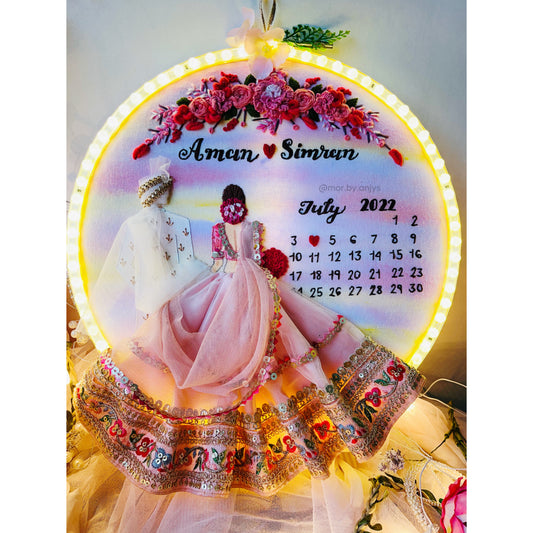 LED Luxe-Hindu Wedding Painted Backpose Hoopart