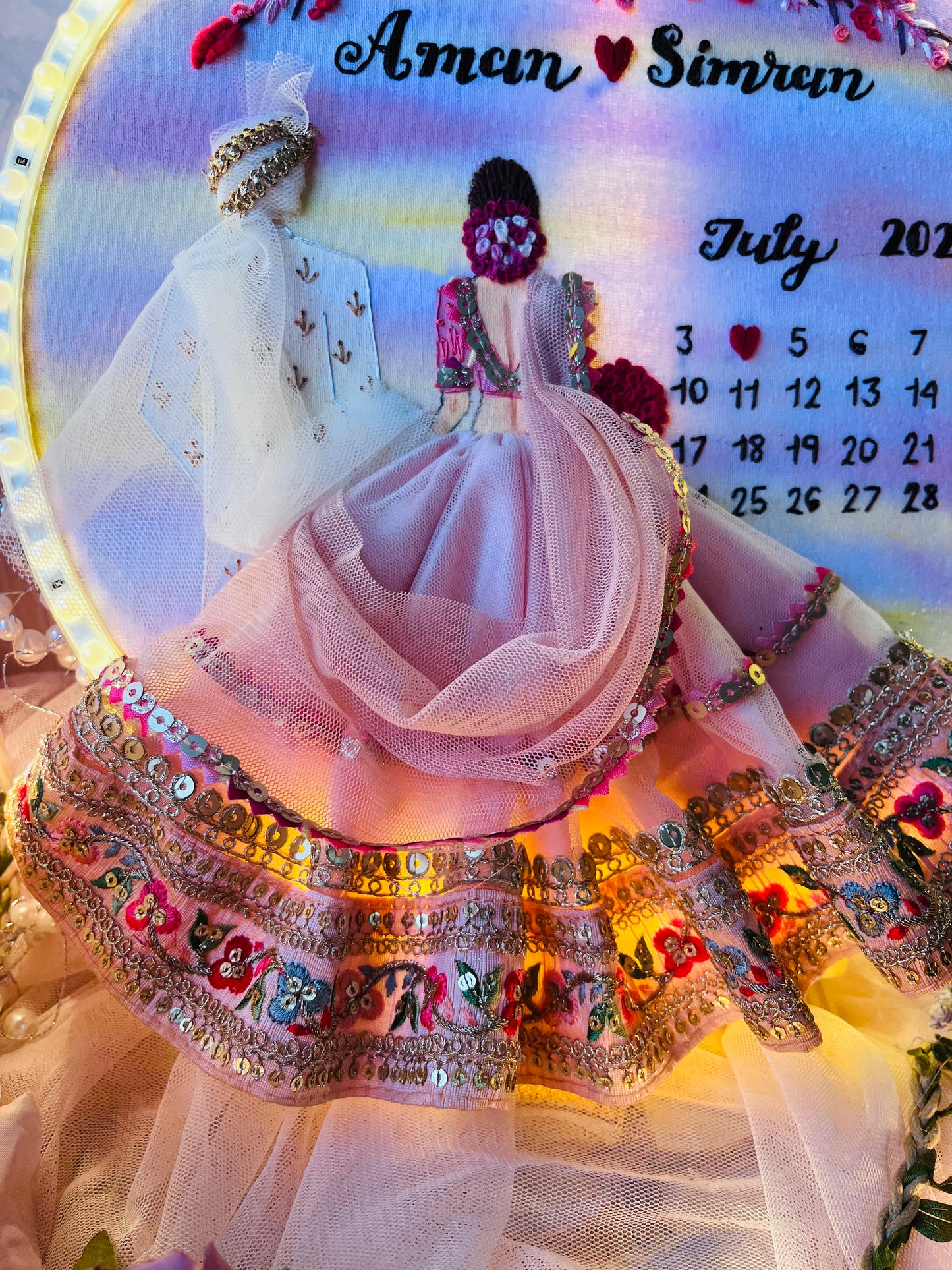 LED Luxe-Hindu Wedding Painted Backpose Hoopart